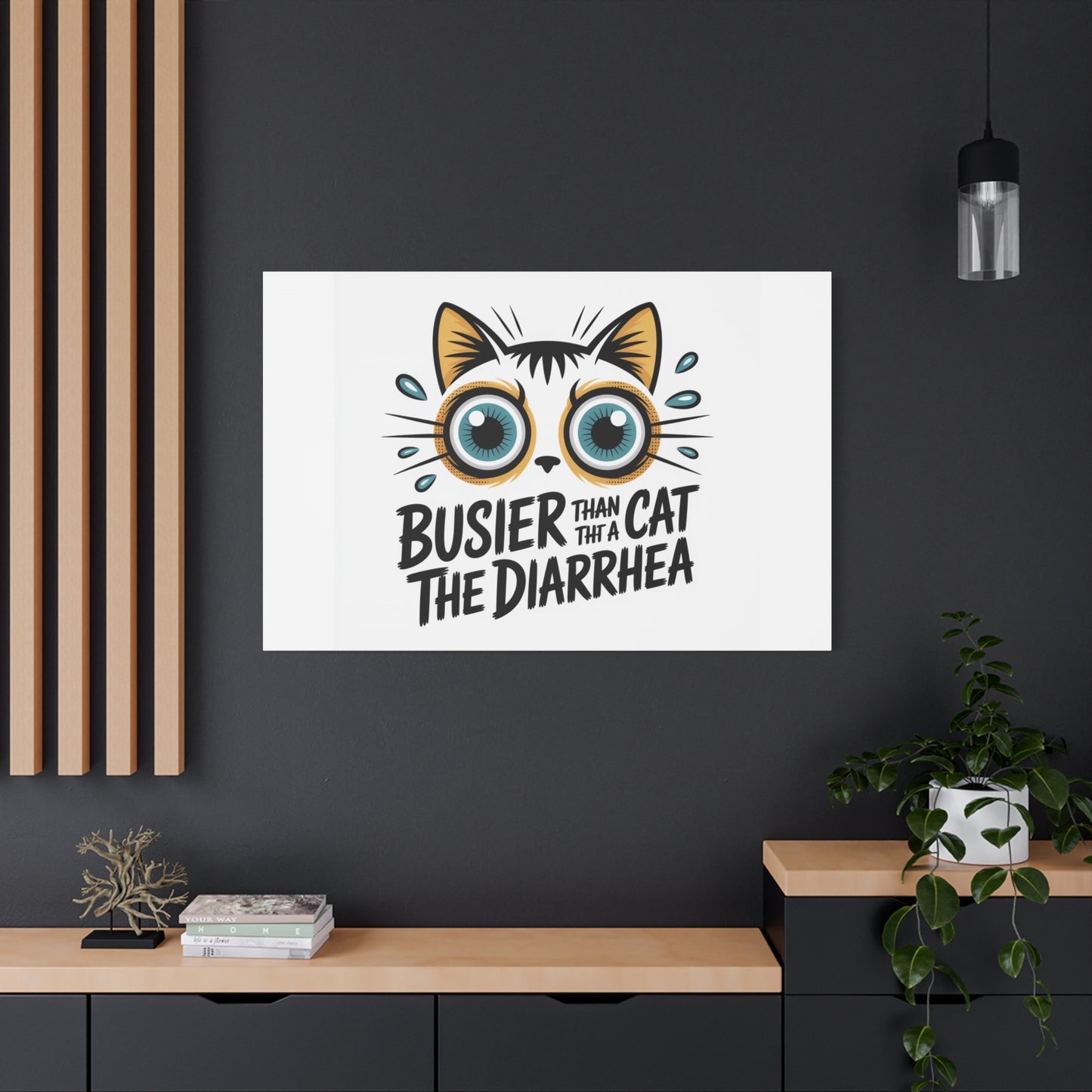 Humorous Cat  Canvas Wall Art