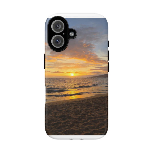 Sunset Beach Tough Phone Case — Durable Sunset Ocean Phone Cover