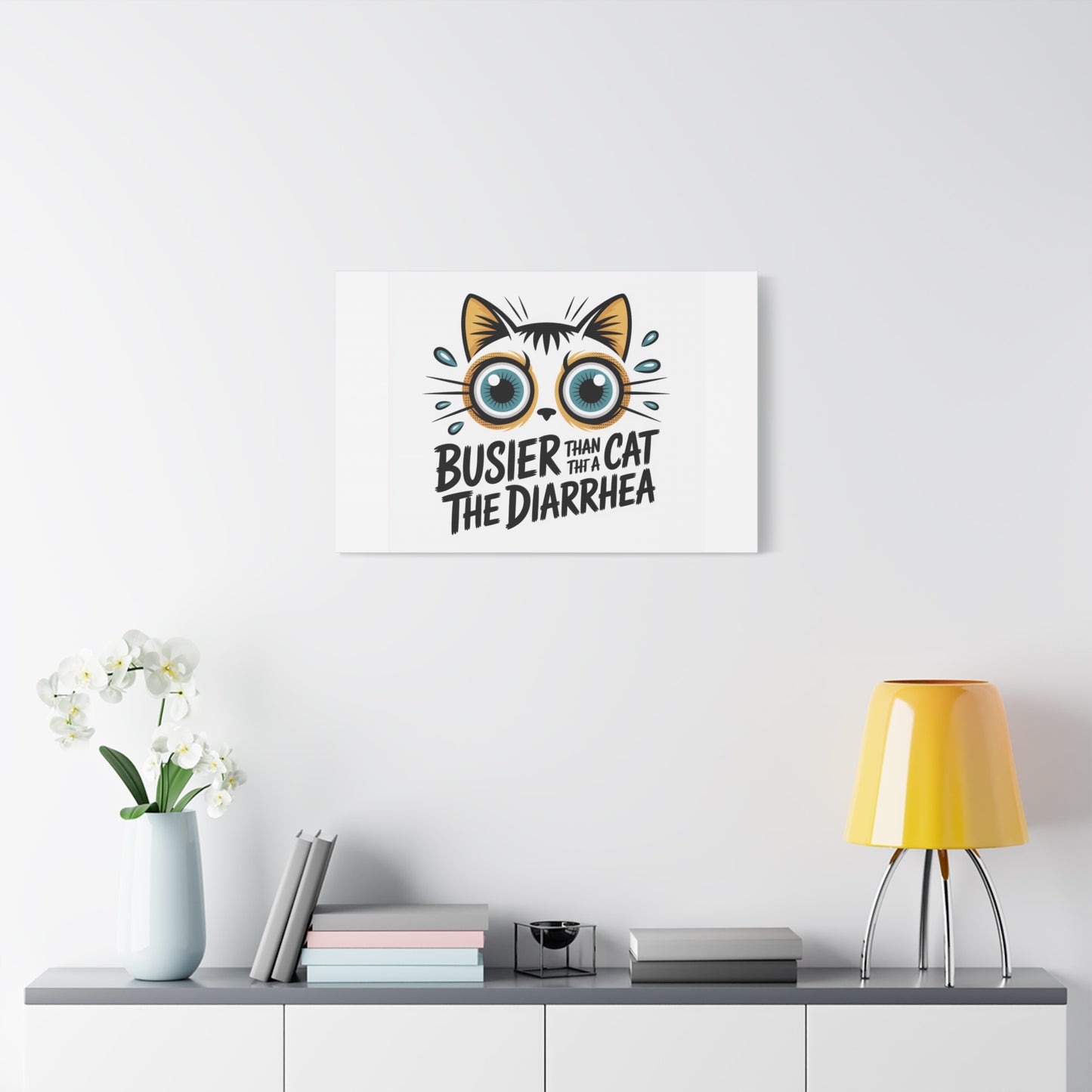 Humorous Cat  Canvas Wall Art