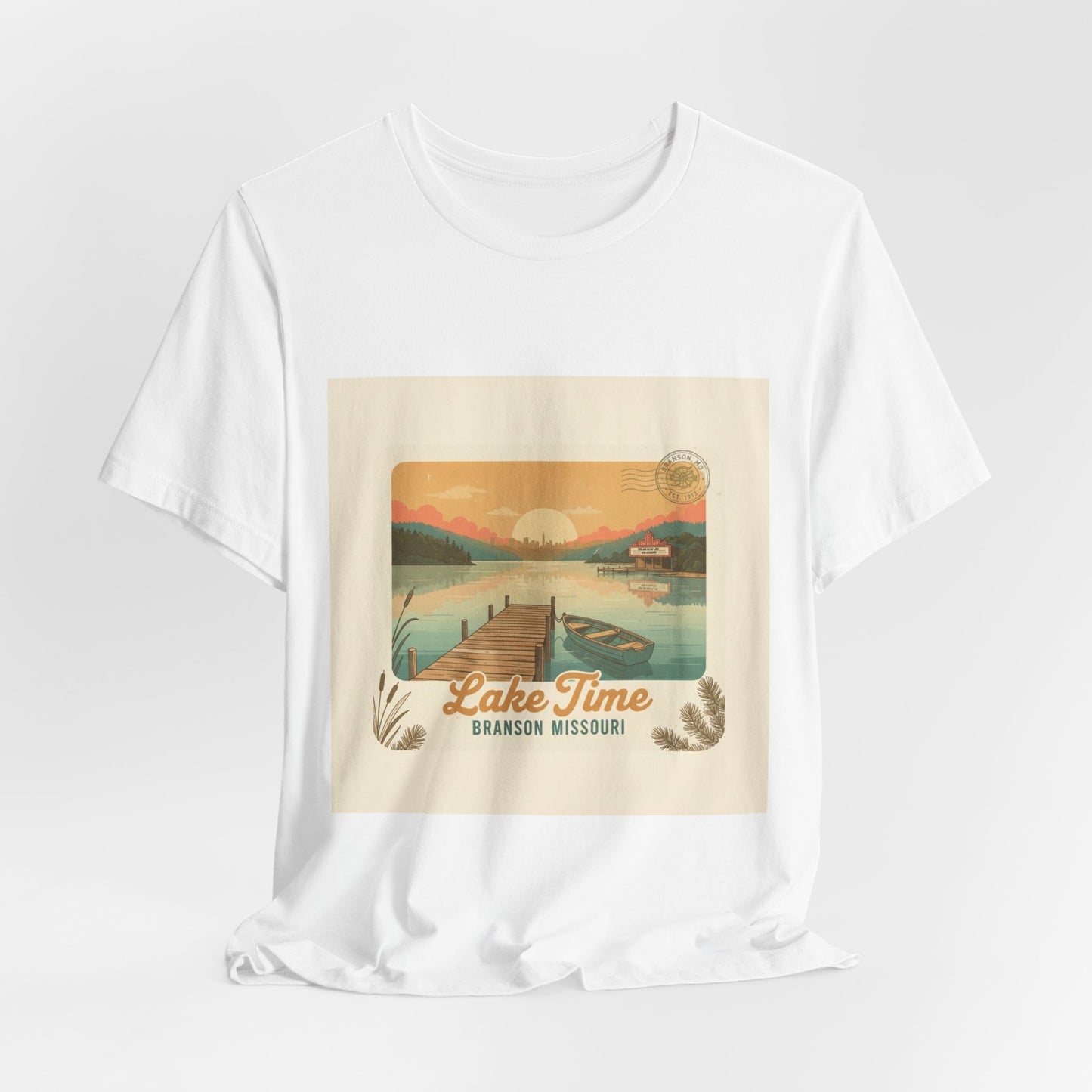 Lake Time Vintage Postcard  Tee