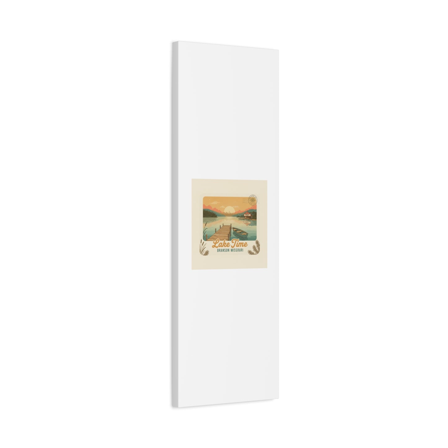Vintage Postcard Canvas Lake Time Print