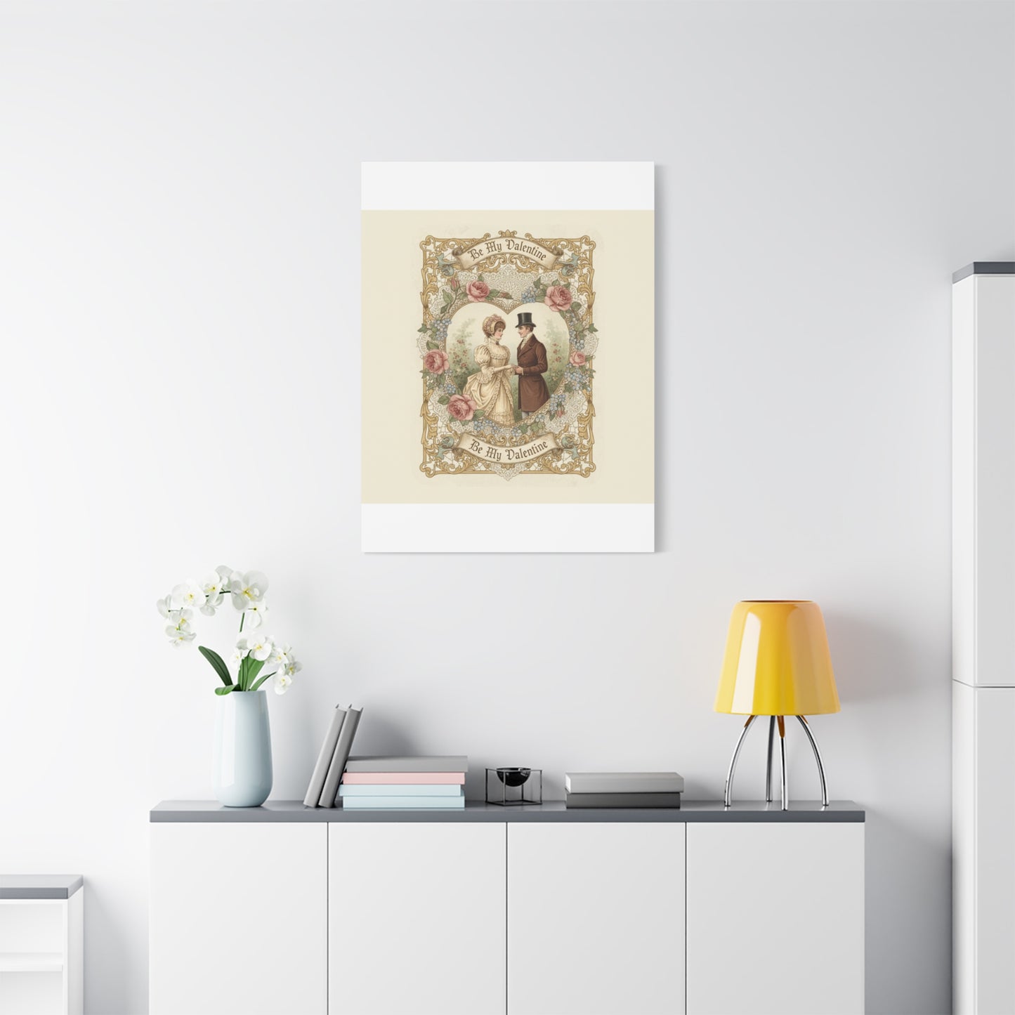 Victorian Valentine Print Canvas | Retro Americana, Vintage Romance