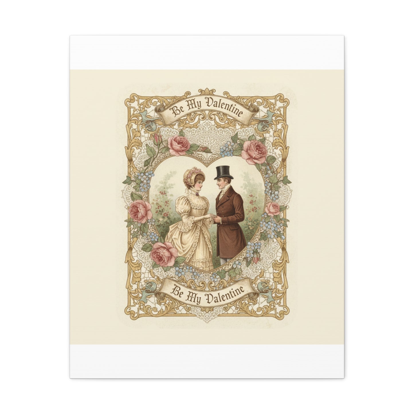 Victorian Valentine Print Canvas | Retro Americana, Vintage Romance