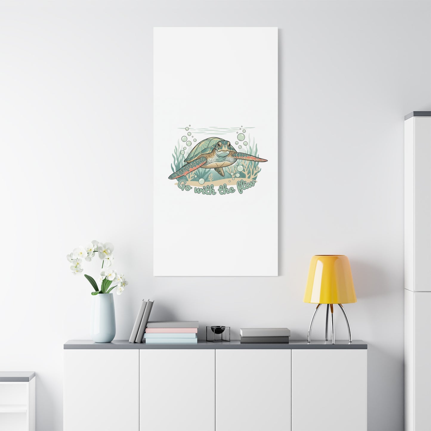 Go with the Flow Turtle Canvas