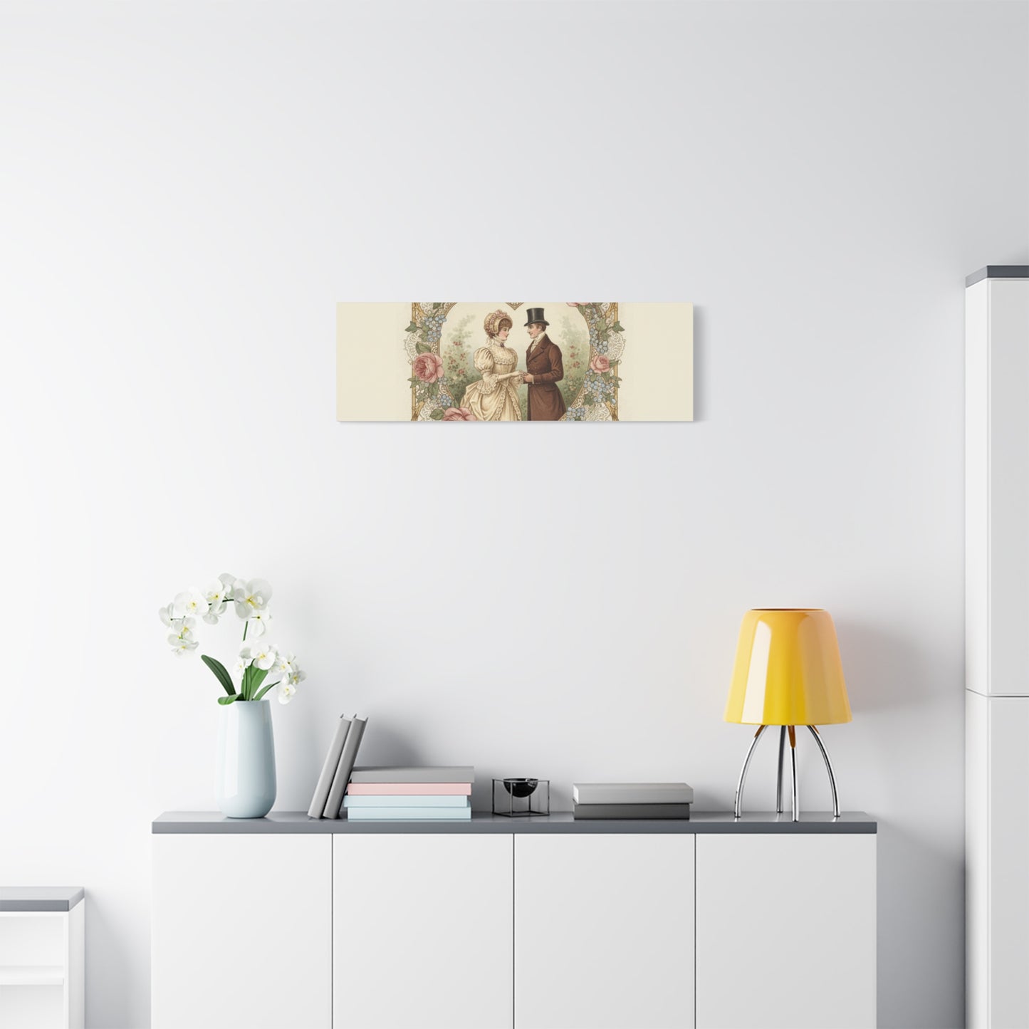 Victorian Valentine Print Canvas | Retro Americana, Vintage Romance