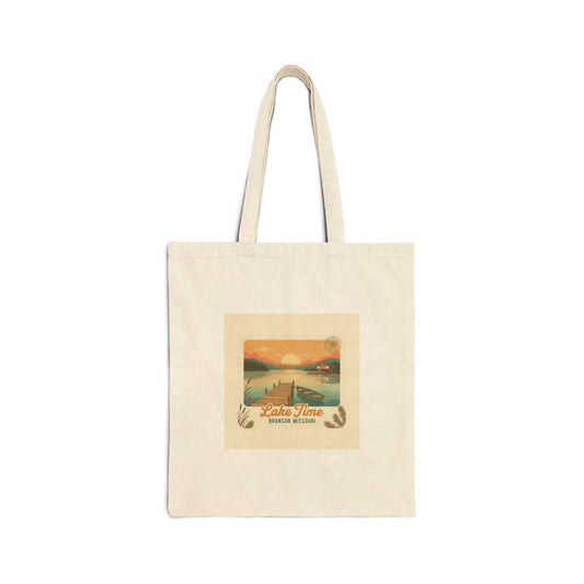 Lake Time Vintage Postcard Tote