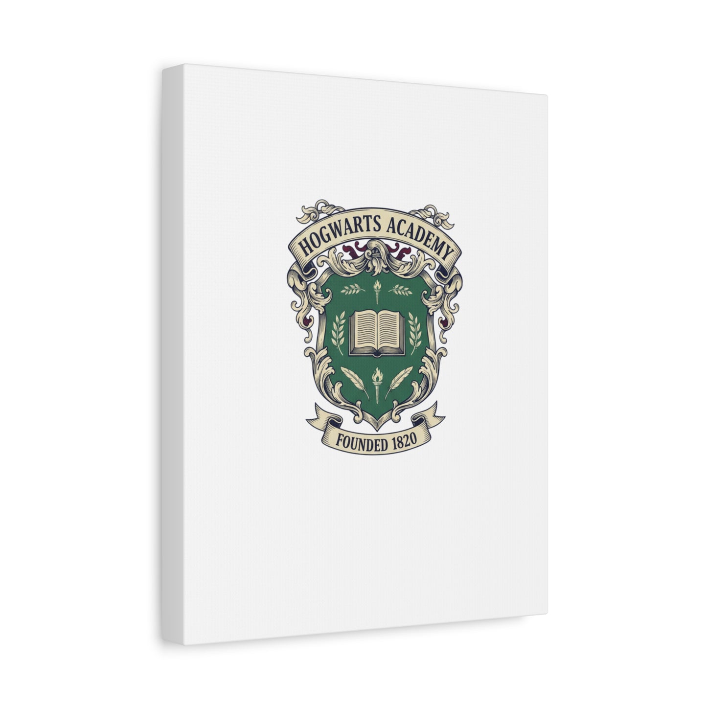 Hogwarts Ivy-Style Emblem Canvas | vintage club logo, old money crest