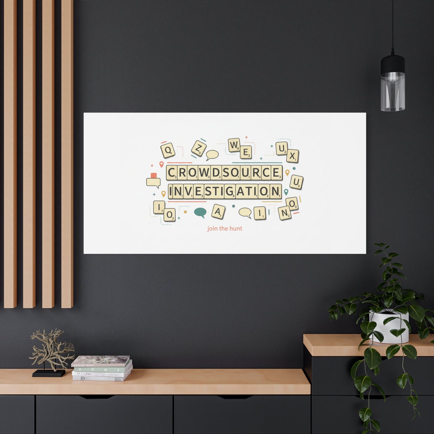 Crowdsource Investigation Canvas | Pixel Art, Gaming UI Wall Art