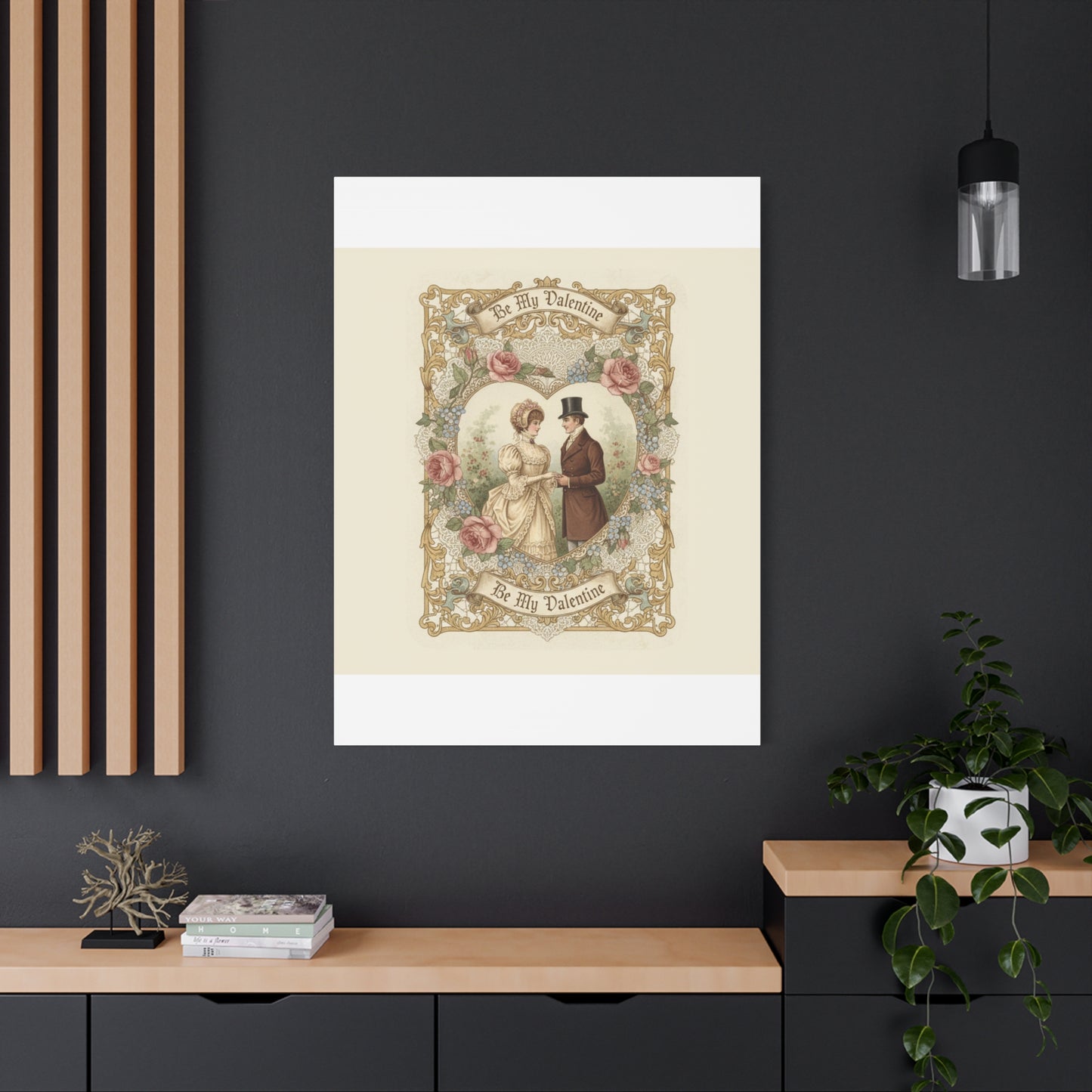 Victorian Valentine Print Canvas | Retro Americana, Vintage Romance