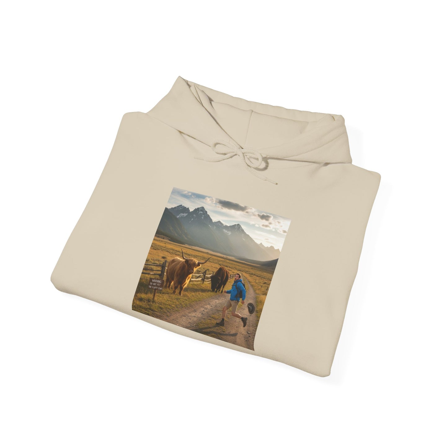 Chased by Buffalo Hoodie | friendly sarcasm design, soft humor