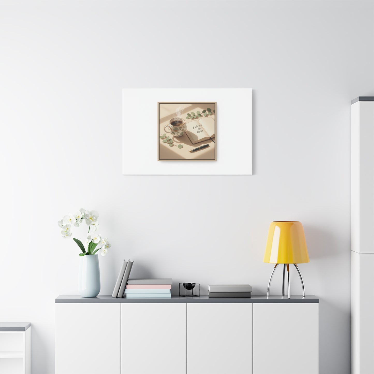 embrace the quiet canvas | morning routine art, sunrise decor