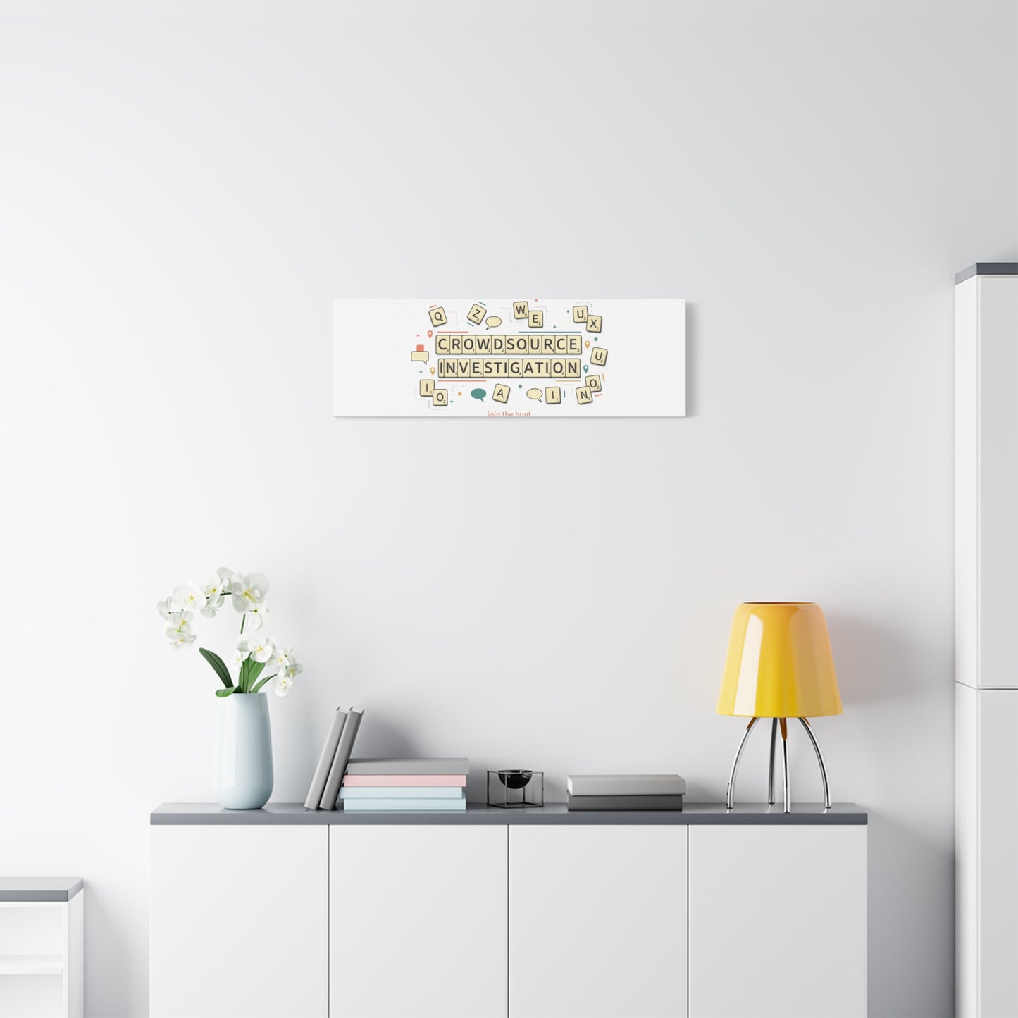 Crowdsource Investigation Canvas | Pixel Art, Gaming UI Wall Art