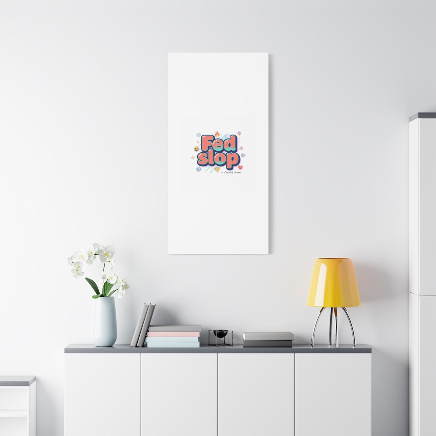 Fed Slop Canvas, Stretched Matte Print | Gen-Z Slang, Meme Text