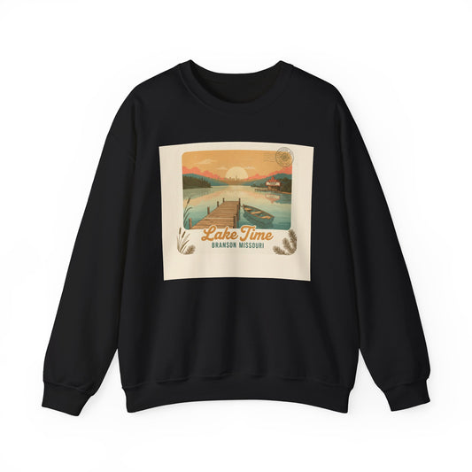 Lake Time vintage postcard sweatshirt