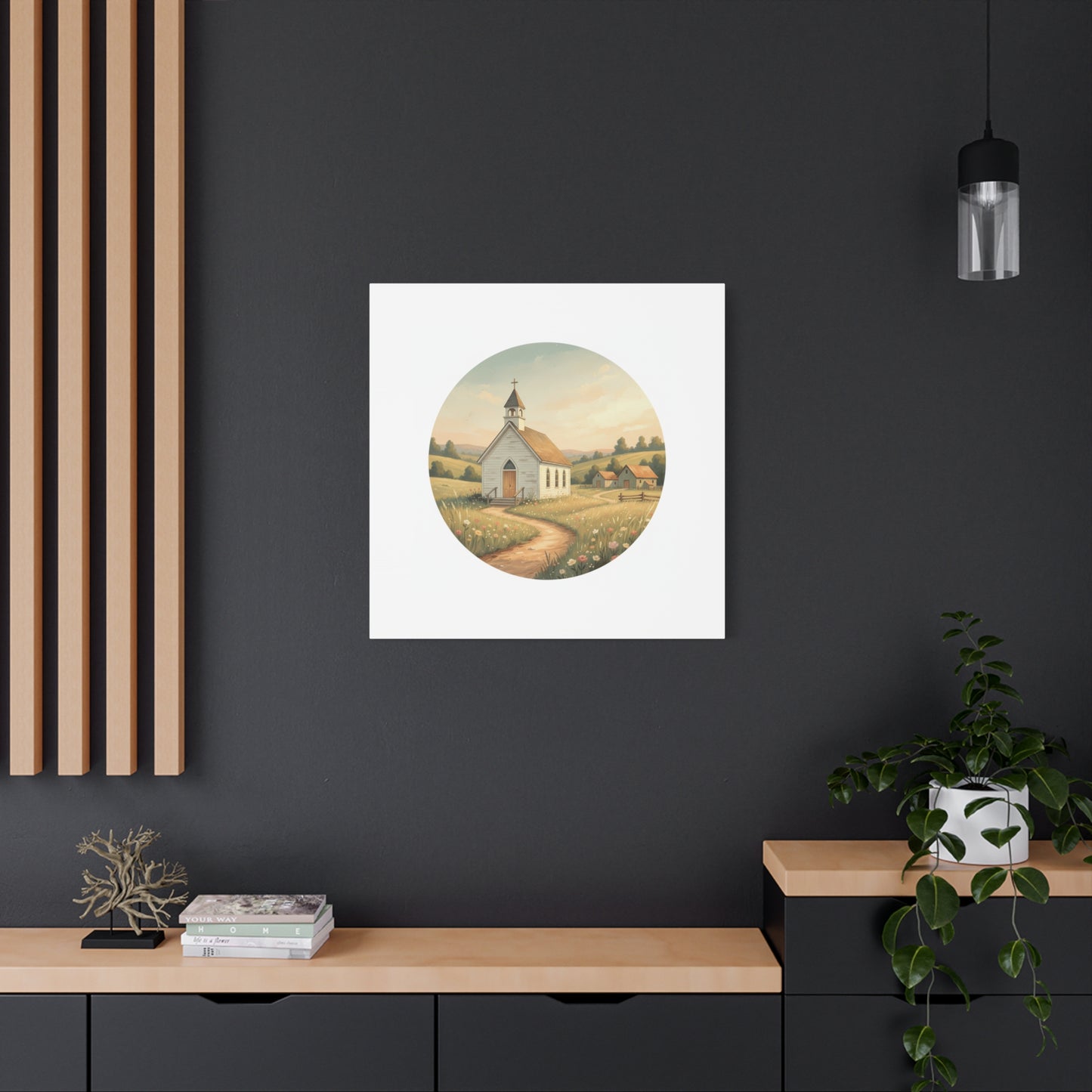 Country Church Matte Canvas, Stretched, 1.25"
