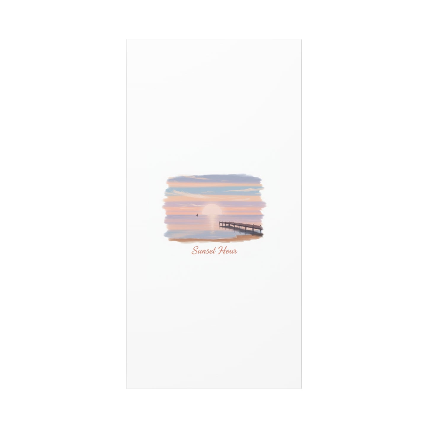 Sunset Hour Canvas, Matte Stretched 1.25" | Minimal Luxe Gold Accent