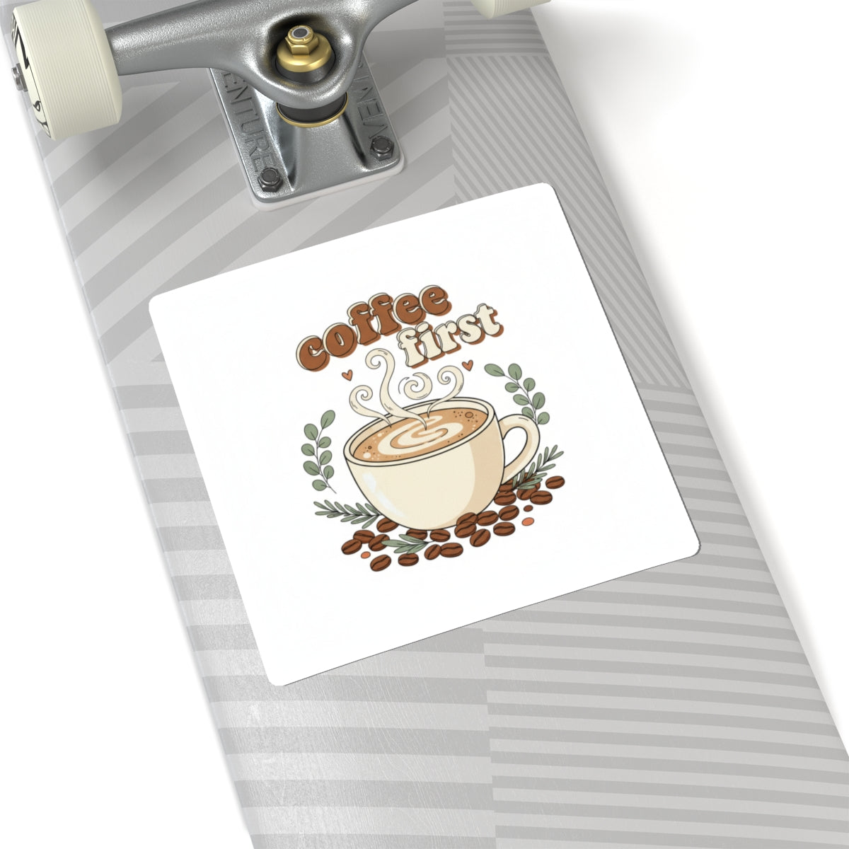Coffee First Sticker | coffee aesthetic, latte art design
