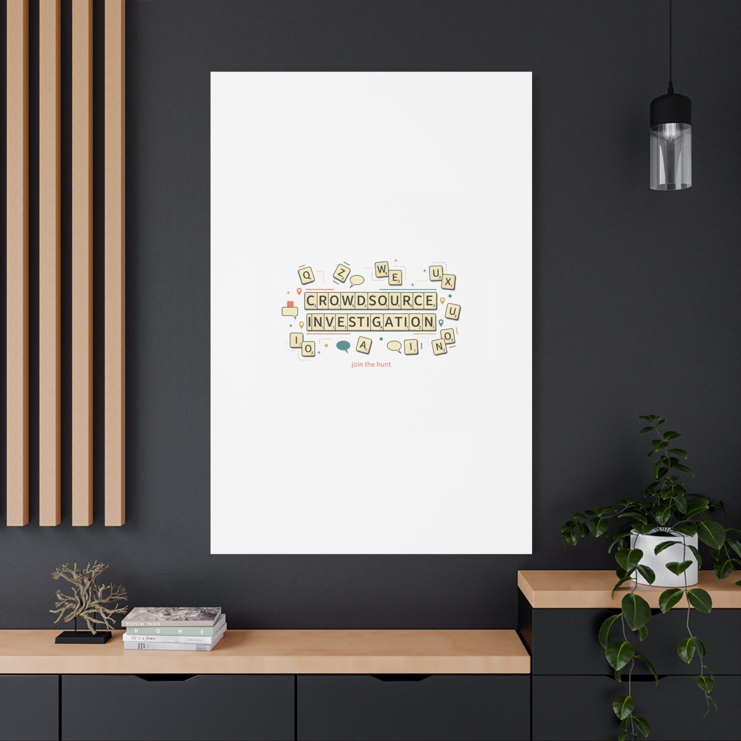 Crowdsource Investigation Canvas | Pixel Art, Gaming UI Wall Art