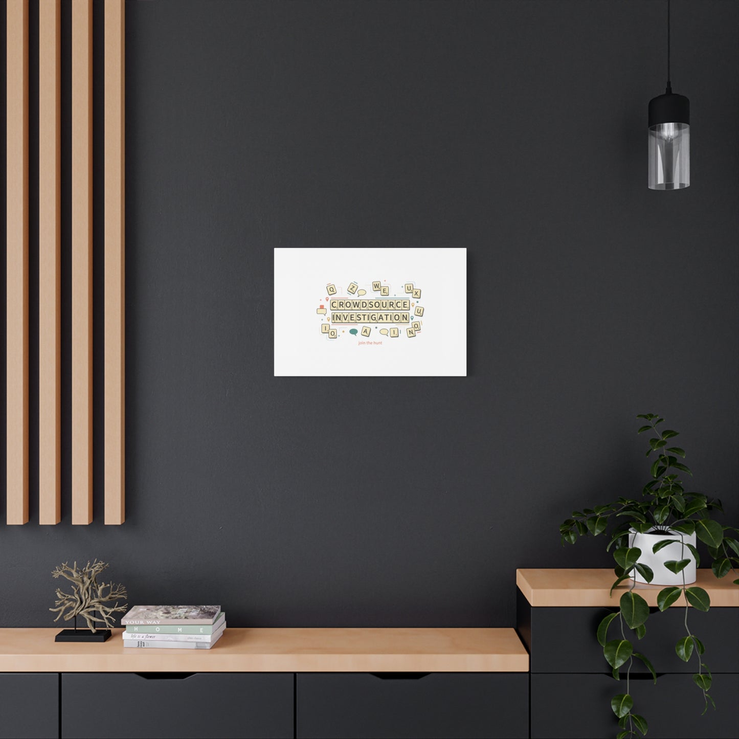 Crowdsource Investigation Canvas | Pixel Art, Gaming UI Wall Art