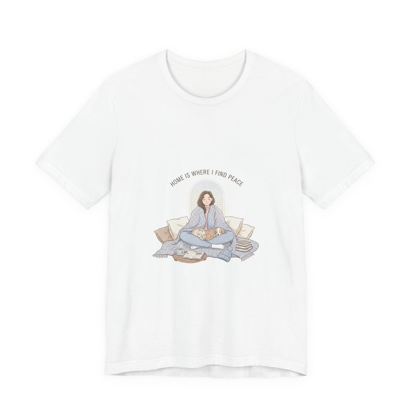 Home Is Where I Find Peace Tee | Introvert Homebody, Cozy Winter Shirt
