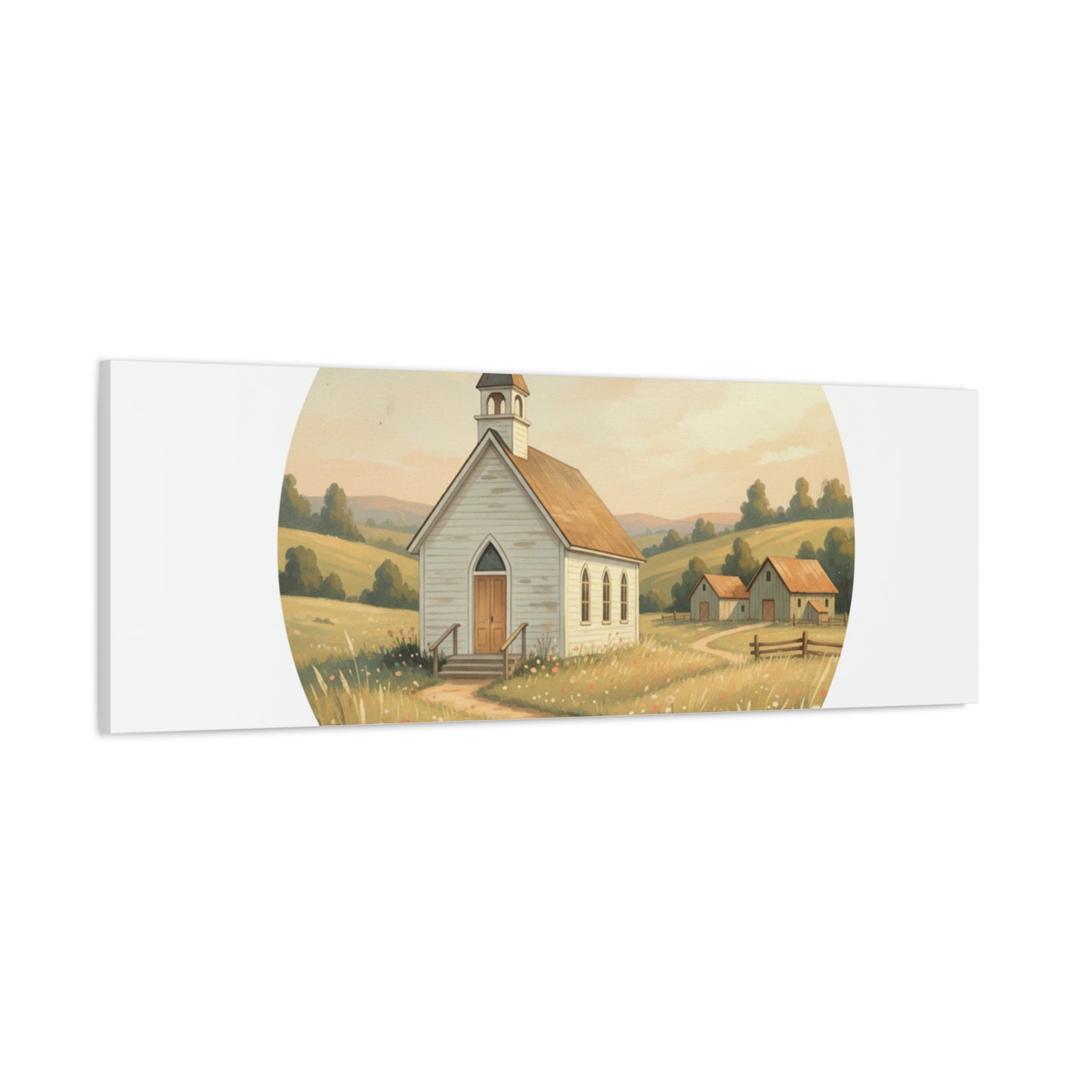 Country Church Matte Canvas, Stretched, 1.25"