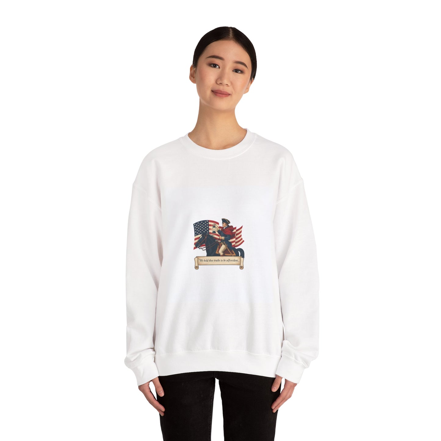 Patriotic Vintage Crest Sweatshirt | nature vibes, minimal