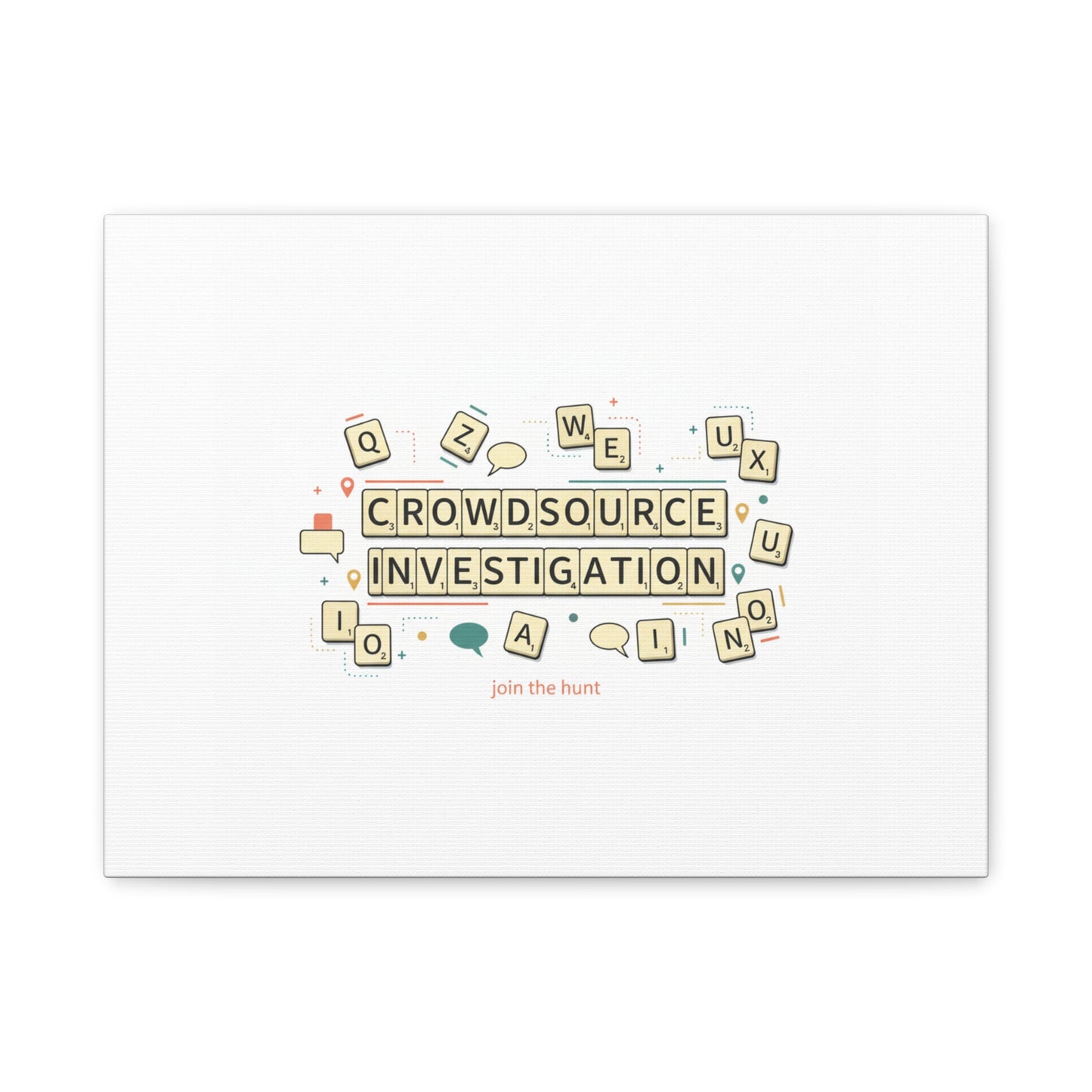 Crowdsource Investigation Canvas | Pixel Art, Gaming UI Wall Art