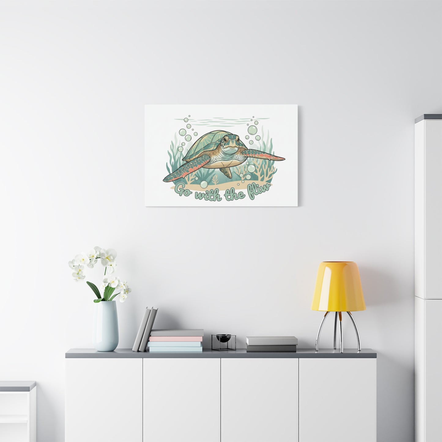 Go with the Flow Turtle Canvas