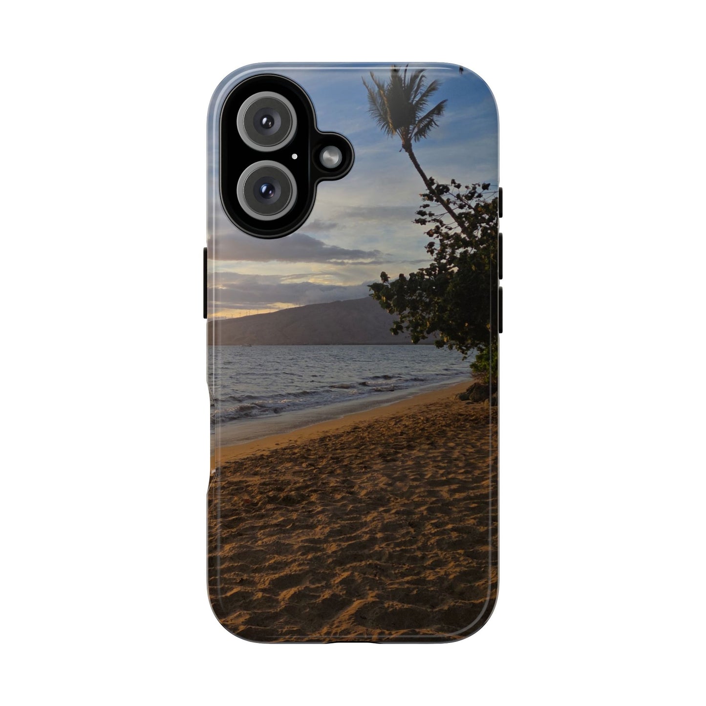 Tropical Beach Phone Case — Sunset Palm Shore Tough Case