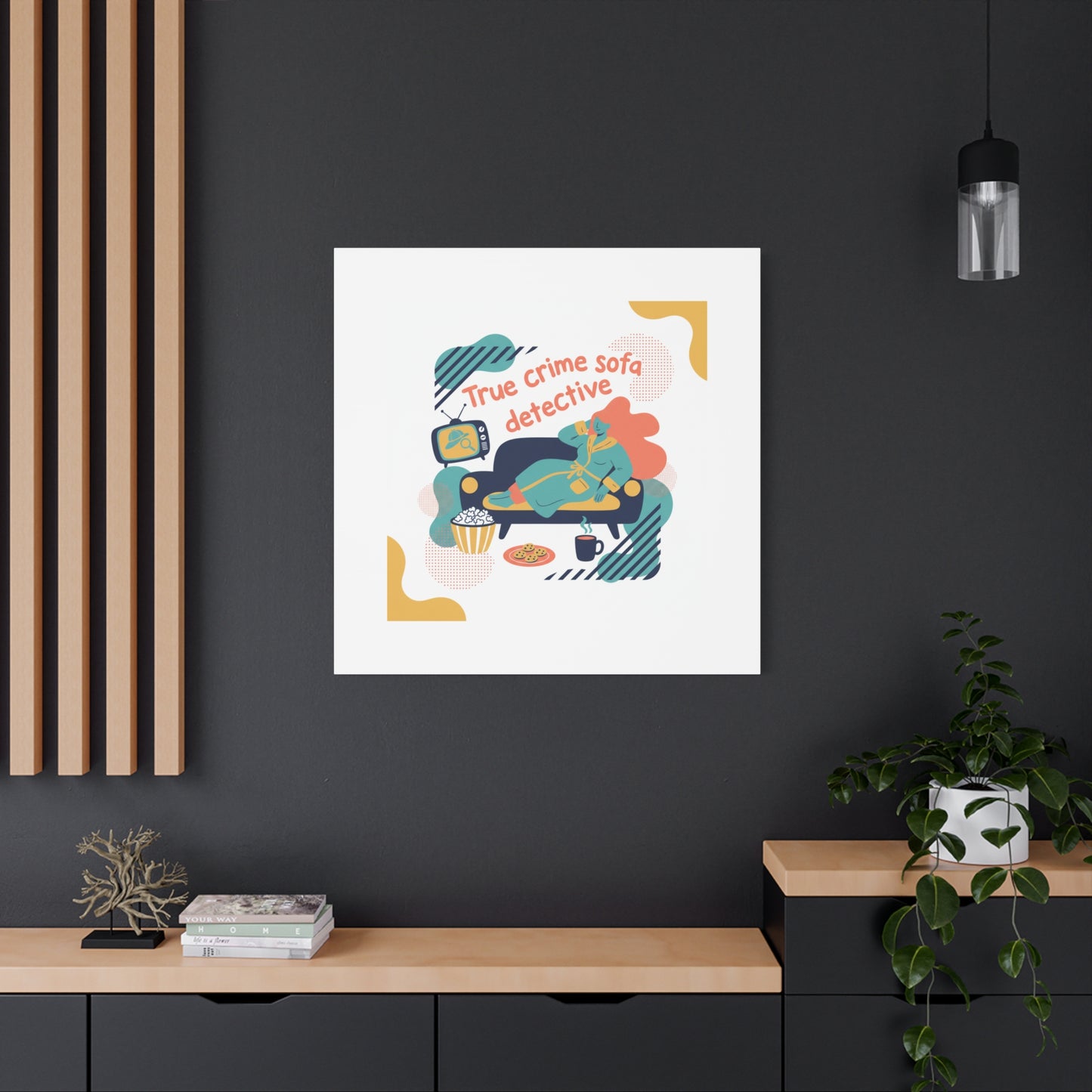 True Crime Sofa Detective Canvas