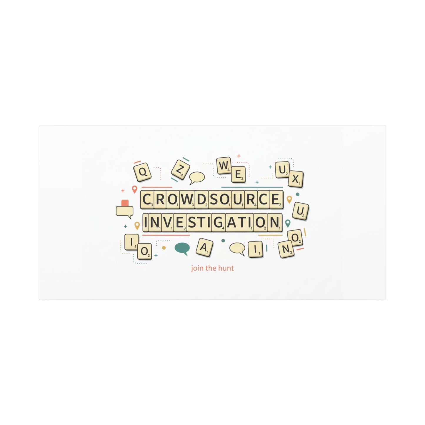 Crowdsource Investigation Canvas | Pixel Art, Gaming UI Wall Art