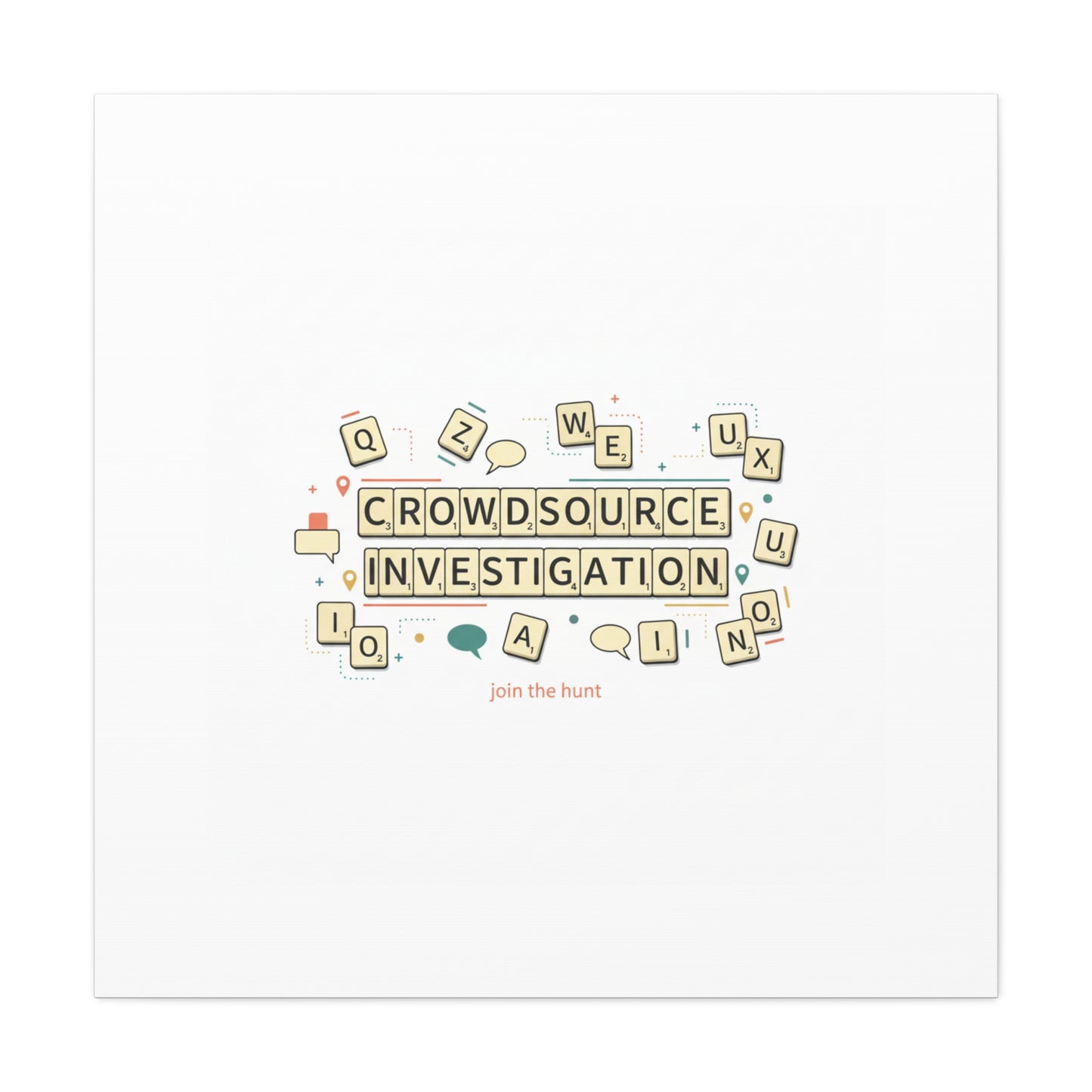 Crowdsource Investigation Canvas | Pixel Art, Gaming UI Wall Art