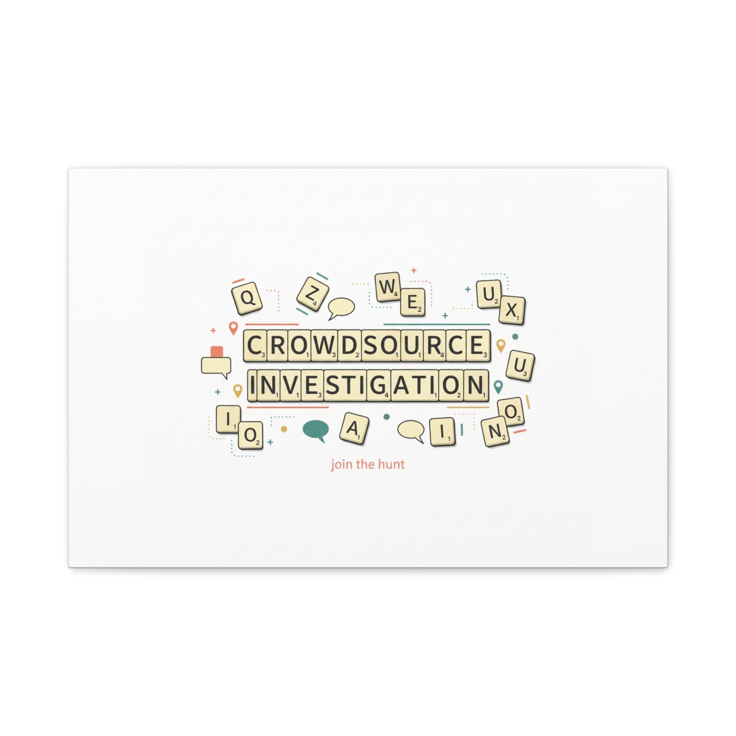 Crowdsource Investigation Canvas | Pixel Art, Gaming UI Wall Art