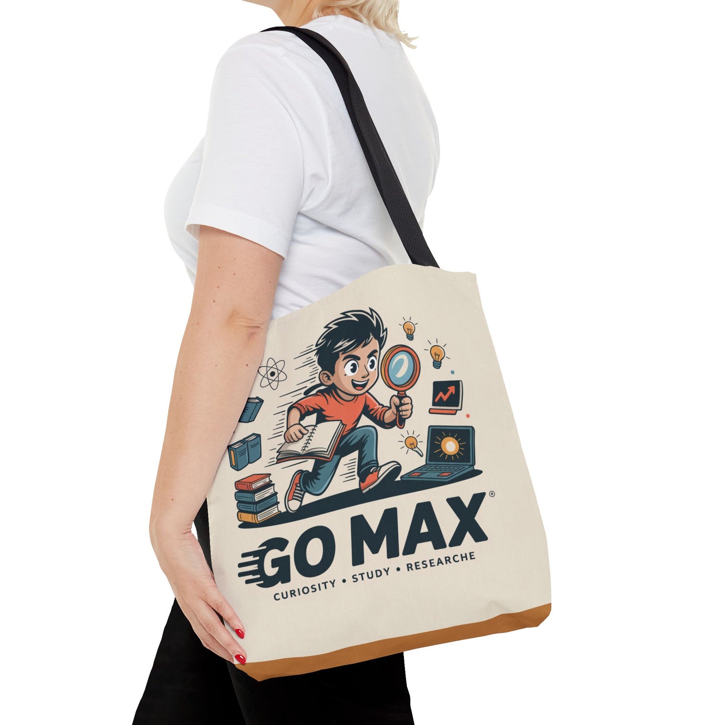 Go Max Study Tote Bag — Curiosity, Research & Learning Canvas Tote