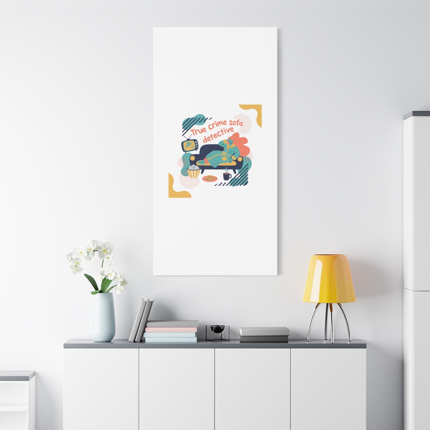 True Crime Sofa Detective Canvas
