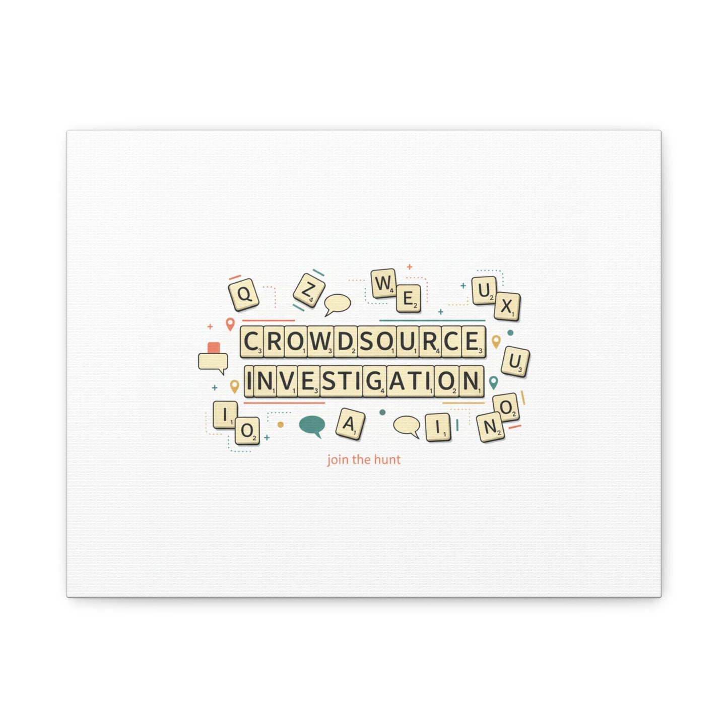 Crowdsource Investigation Canvas | Pixel Art, Gaming UI Wall Art