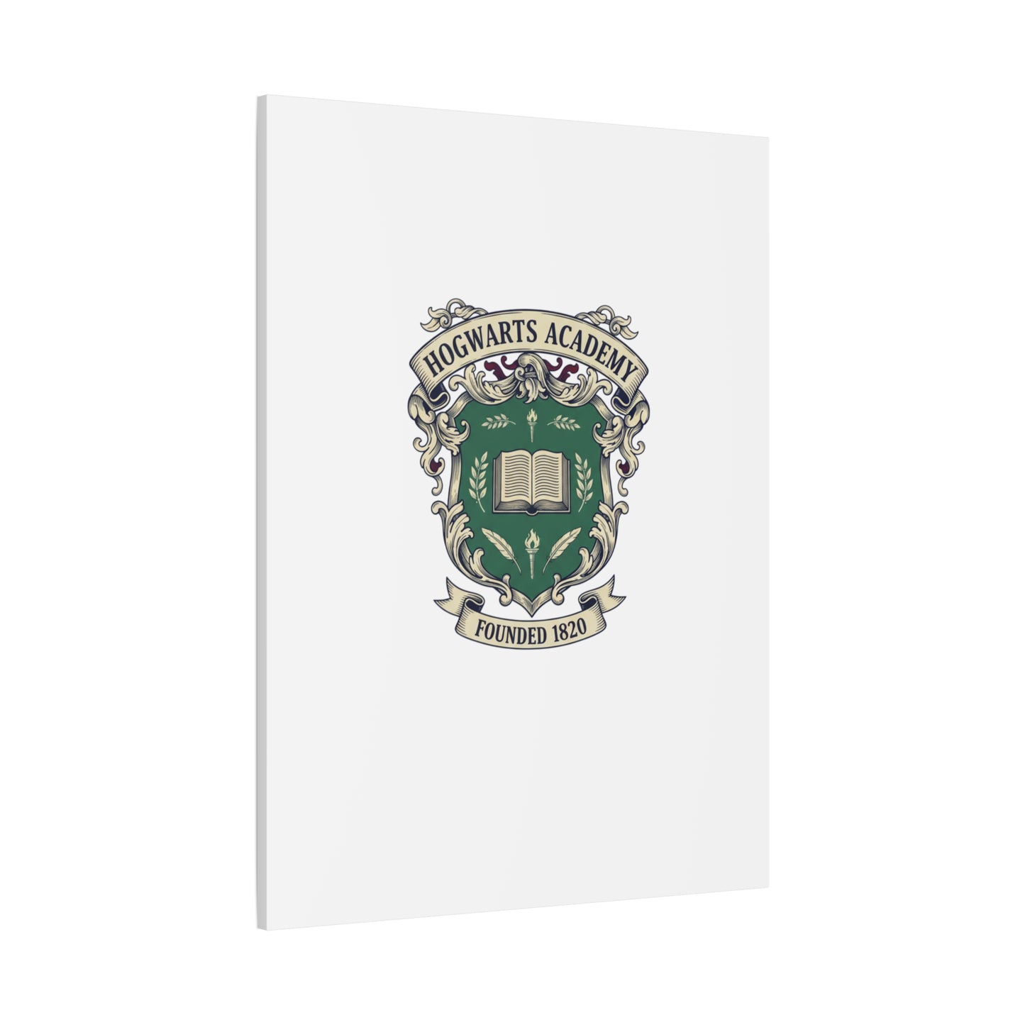 Hogwarts Ivy-Style Emblem Canvas | vintage club logo, old money crest