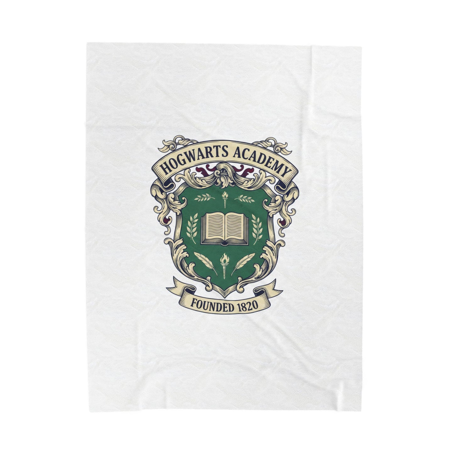 Hogwarts Velveteen Plush Blanket | Collegiate Crest, Vintage Club Logo
