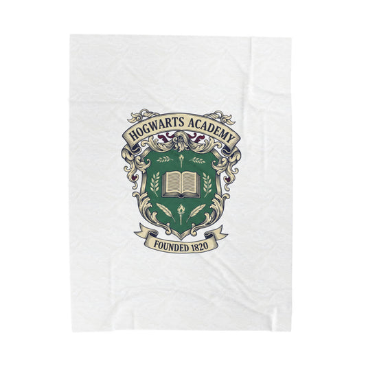 Hogwarts Velveteen Plush Blanket | Collegiate Crest, Vintage Club Logo