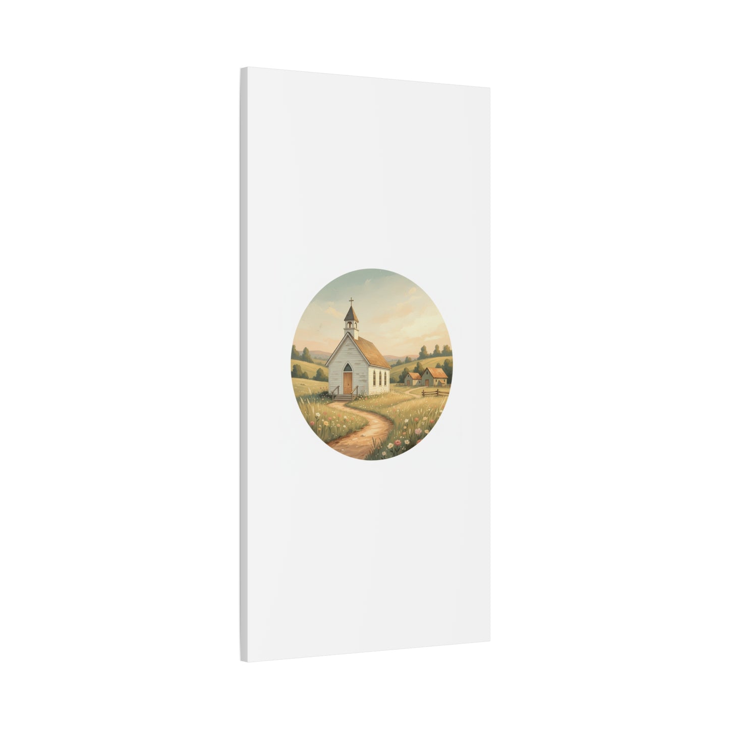 Country Church Matte Canvas, Stretched, 1.25"