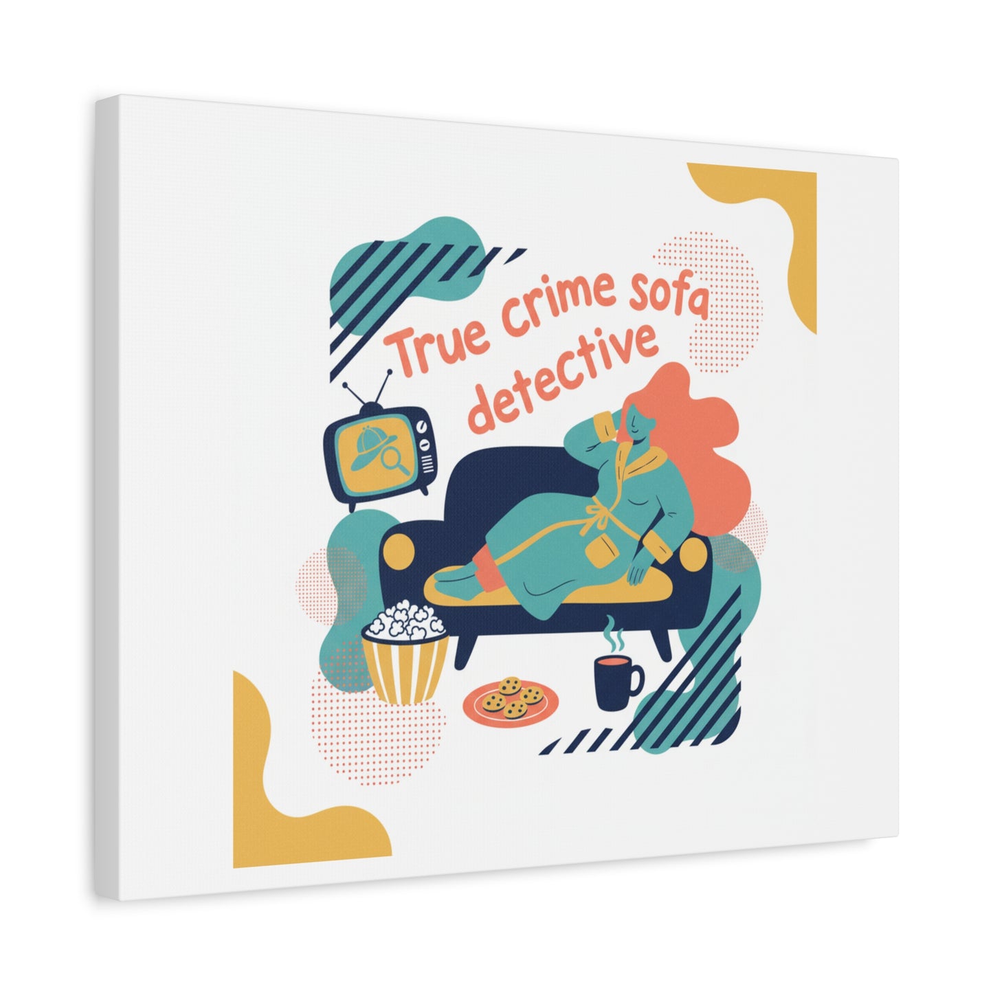 True Crime Sofa Detective Canvas