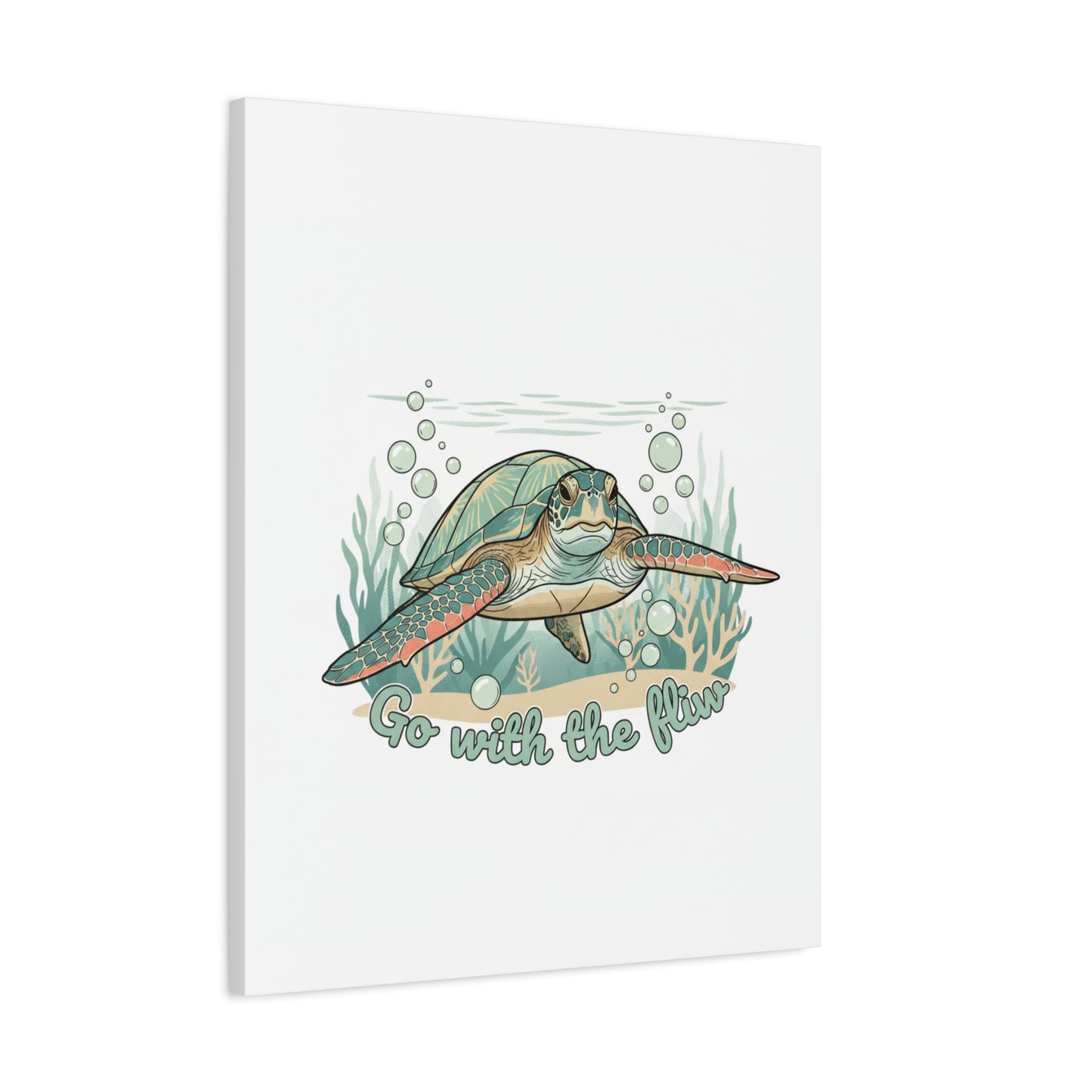 Go with the Flow Turtle Canvas