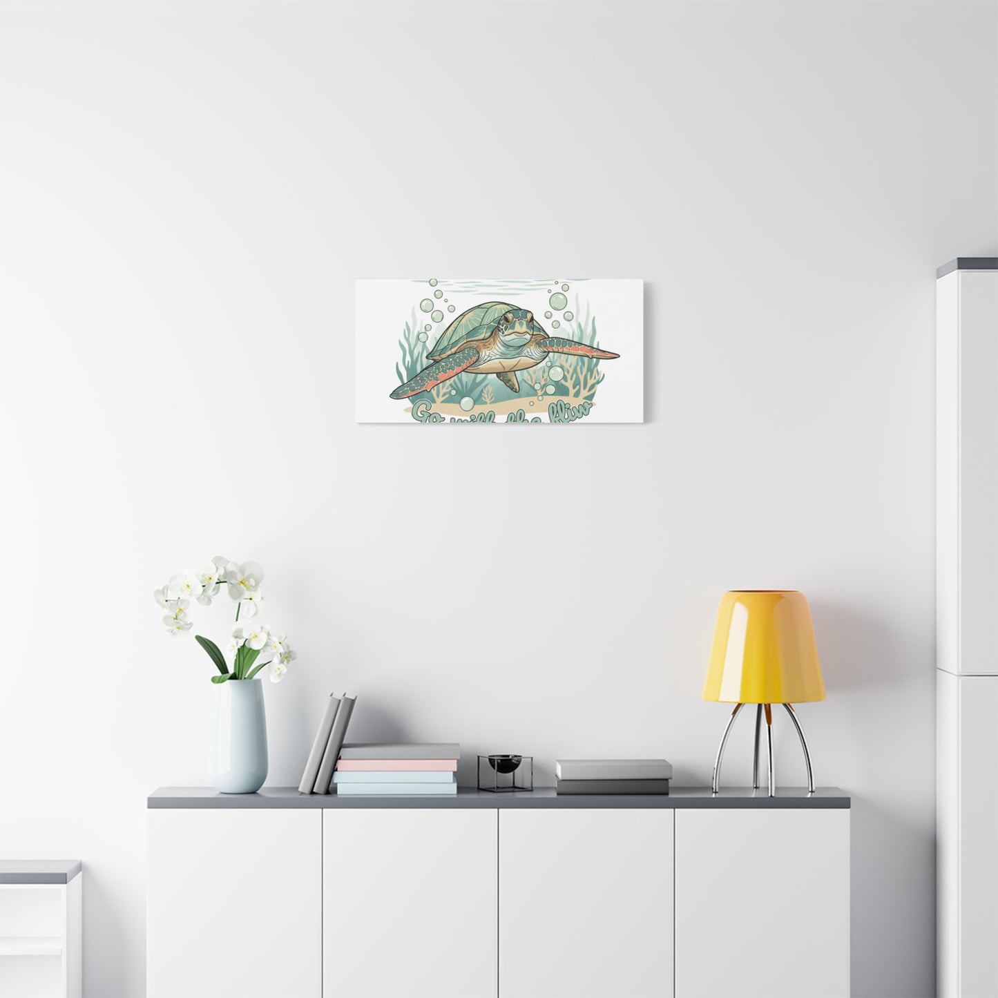 Go with the Flow Turtle Canvas