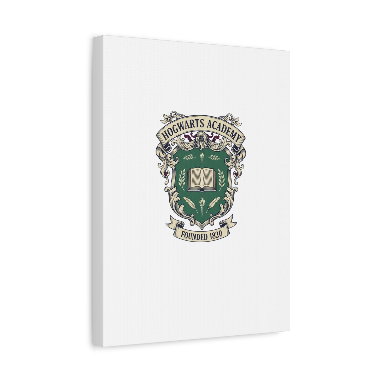 Hogwarts Ivy-Style Emblem Canvas | vintage club logo, old money crest
