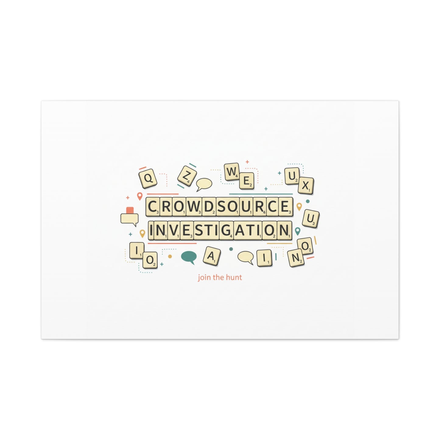 Crowdsource Investigation Canvas | Pixel Art, Gaming UI Wall Art