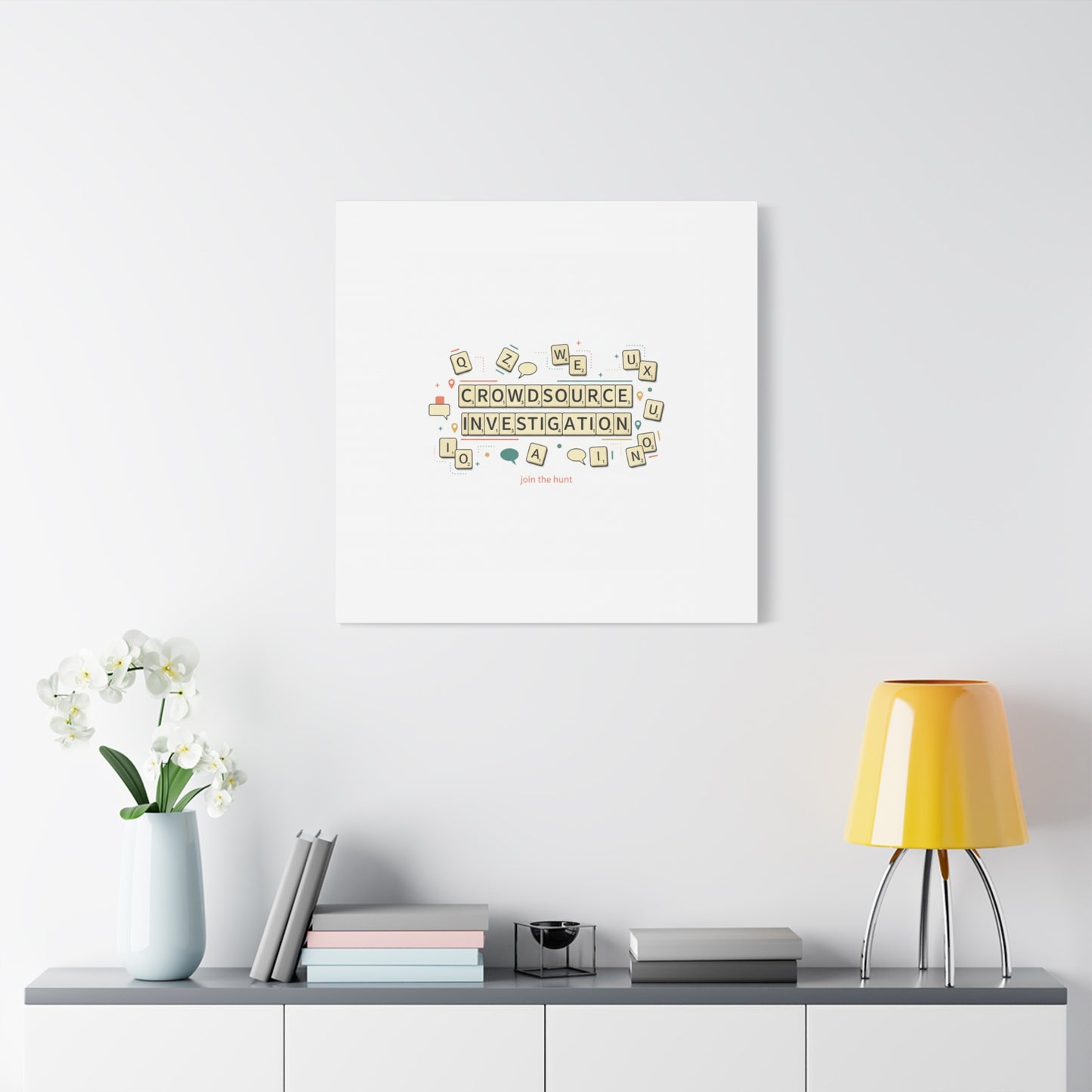 Crowdsource Investigation Canvas | Pixel Art, Gaming UI Wall Art