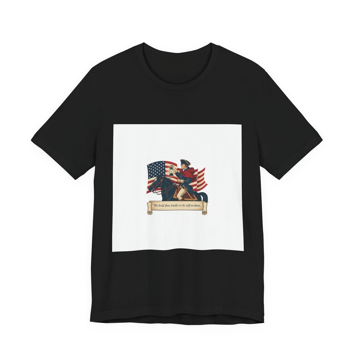Patriotic Rider Tee | vintage Americana emblem, minimal crest, nature symbols
