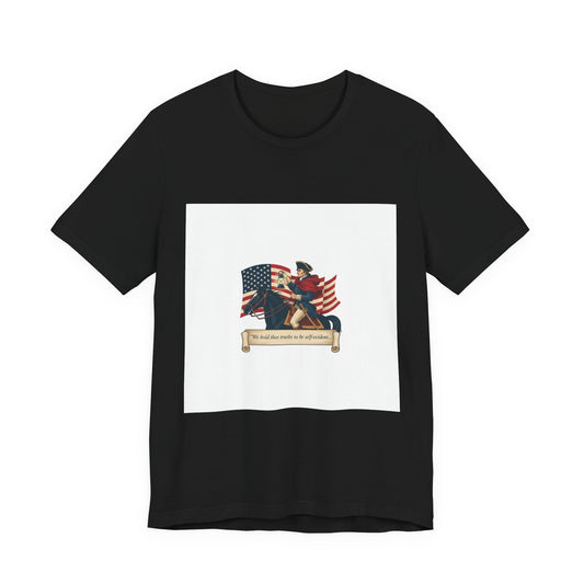 Patriotic Rider Tee | vintage Americana emblem, minimal crest, nature symbols