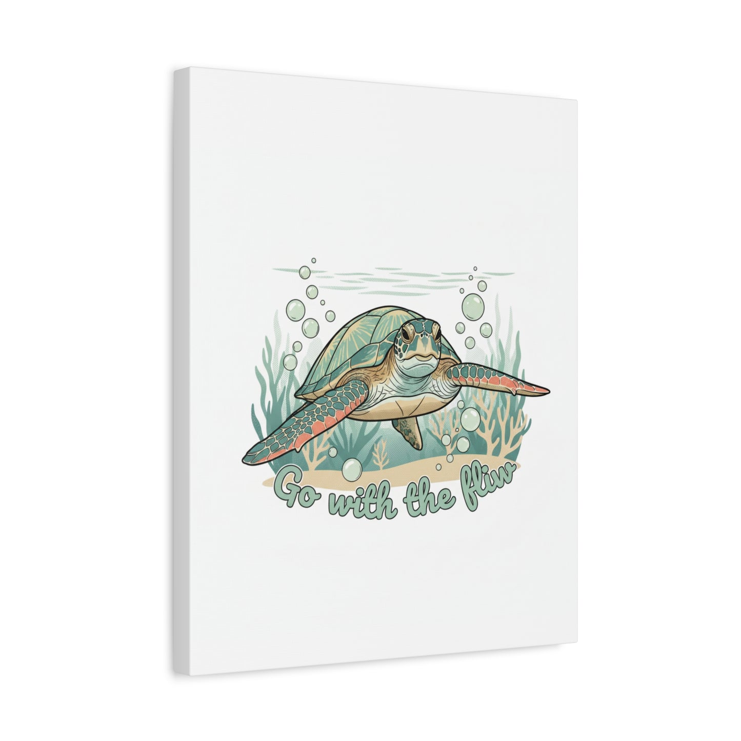 Go with the Flow Turtle Canvas