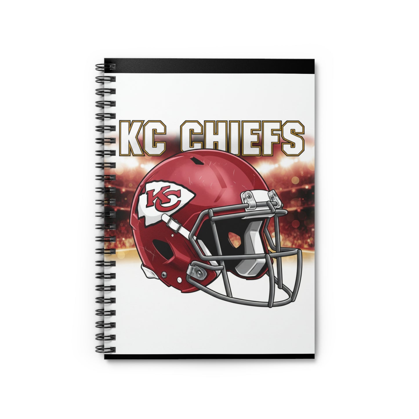 KC Chiefs Football Helmet Spiral Notebook - Ruled College Sports Journal